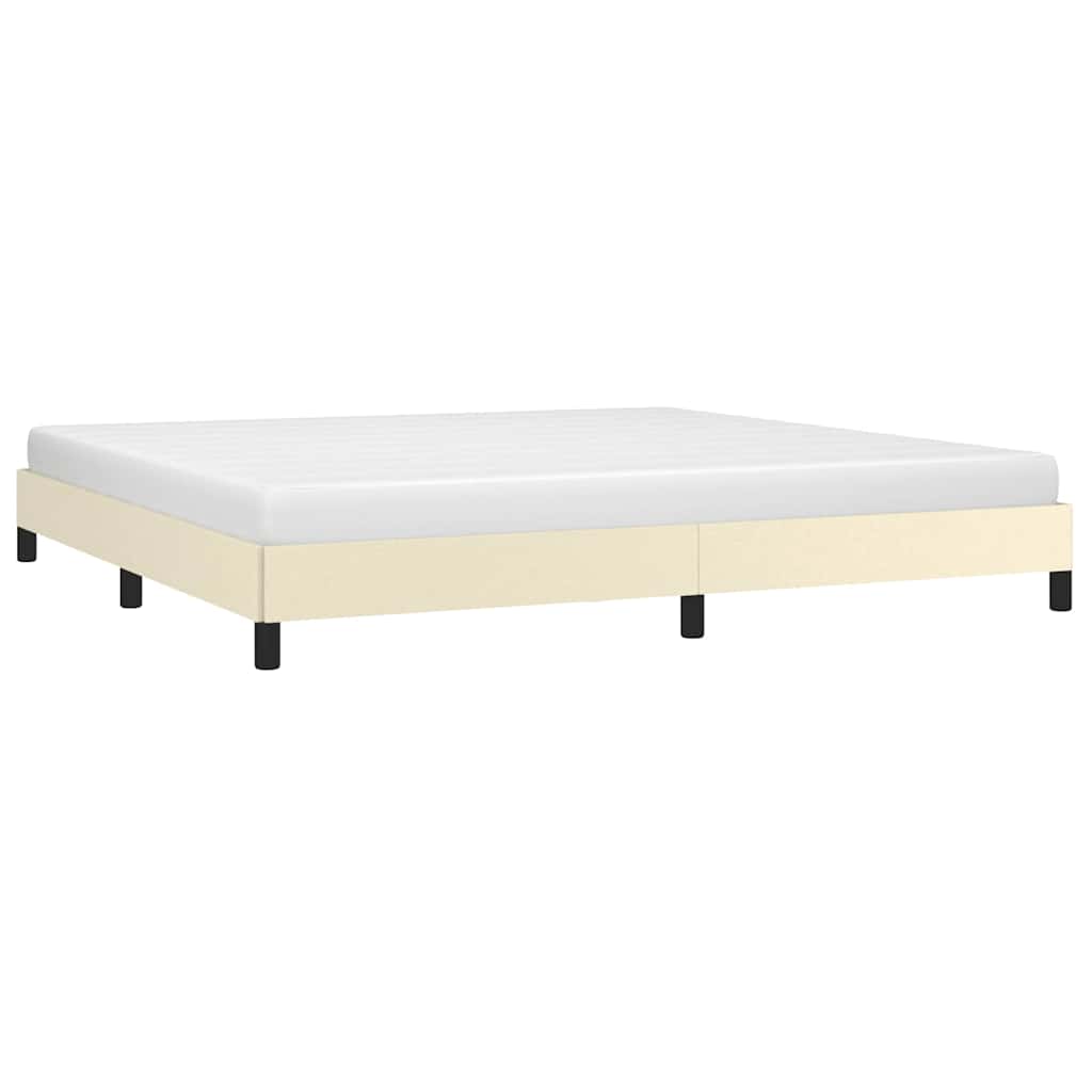Vidaxl bedframe kunstleer crèmekleurig 200x200 cm