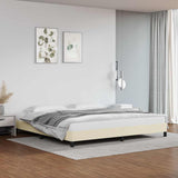 Vidaxl bedframe kunstleer crèmekleurig 200x200 cm