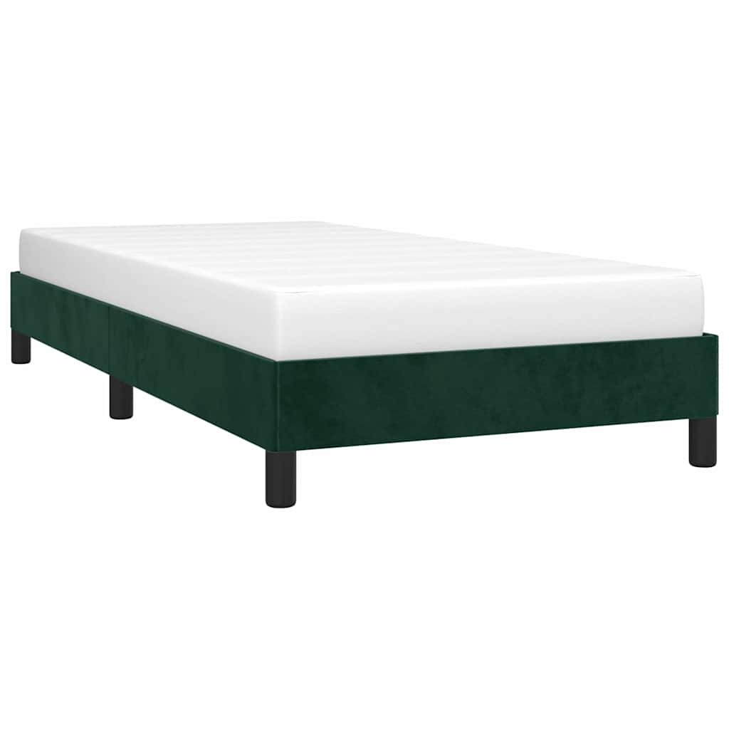 Vidaxl bedframe zonder matras 80x200 cm fluweel donkergroen