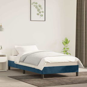 Vidaxl bedframe zonder matras 80x200 cm fluweel donkerblauw