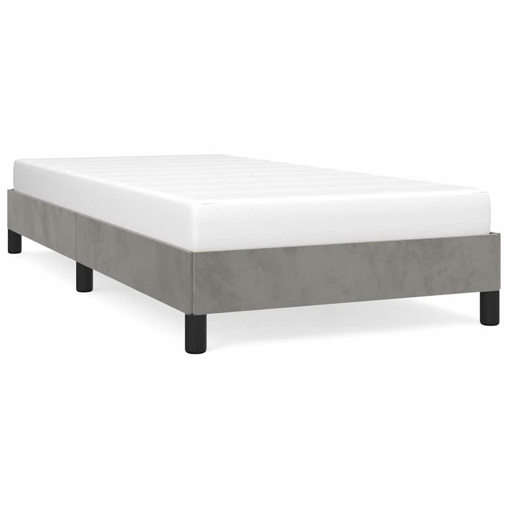 Vidaxl bedframe zonder matras 90x190 cm fluweel lichtgrijs