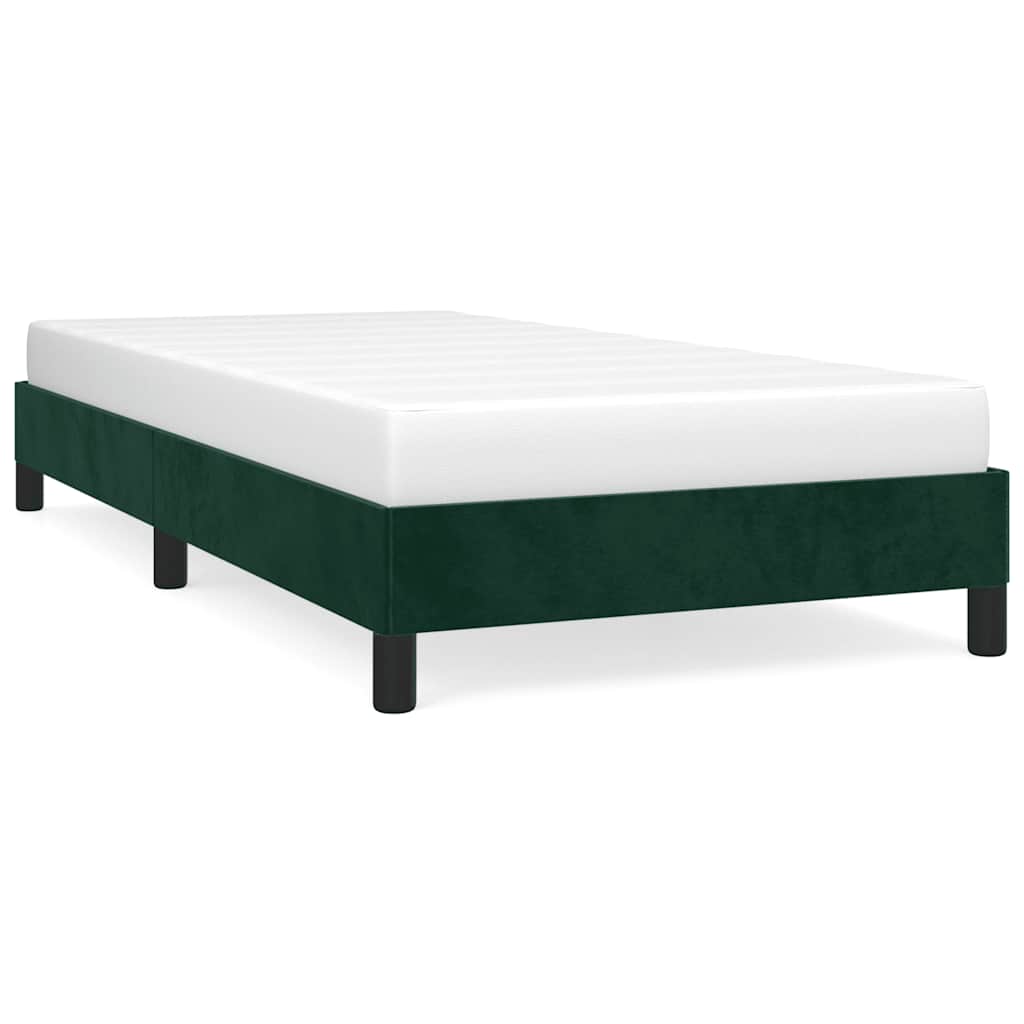 Vidaxl bedframe zonder matras 90x190 cm fluweel donkergroen