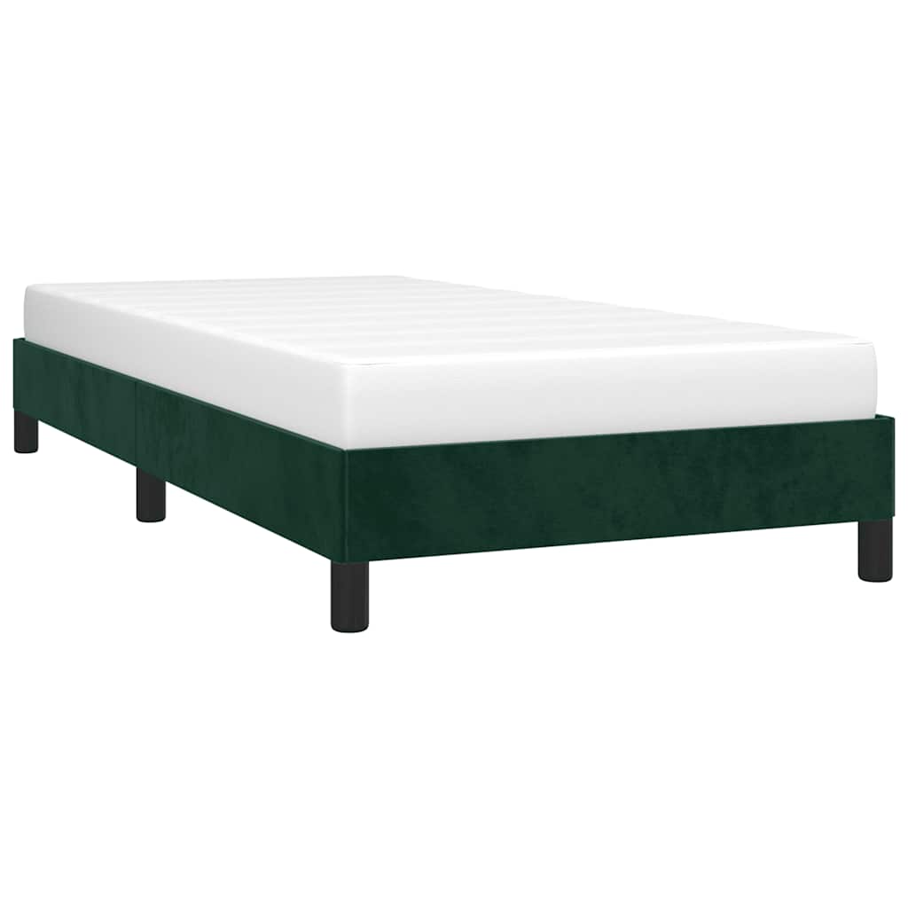 Vidaxl bedframe zonder matras 90x190 cm fluweel donkergroen