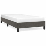 Vidaxl bedframe zonder matras 100x200 cm fluweel donkergrijs
