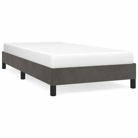 Vidaxl bedframe zonder matras 100x200 cm fluweel donkergrijs