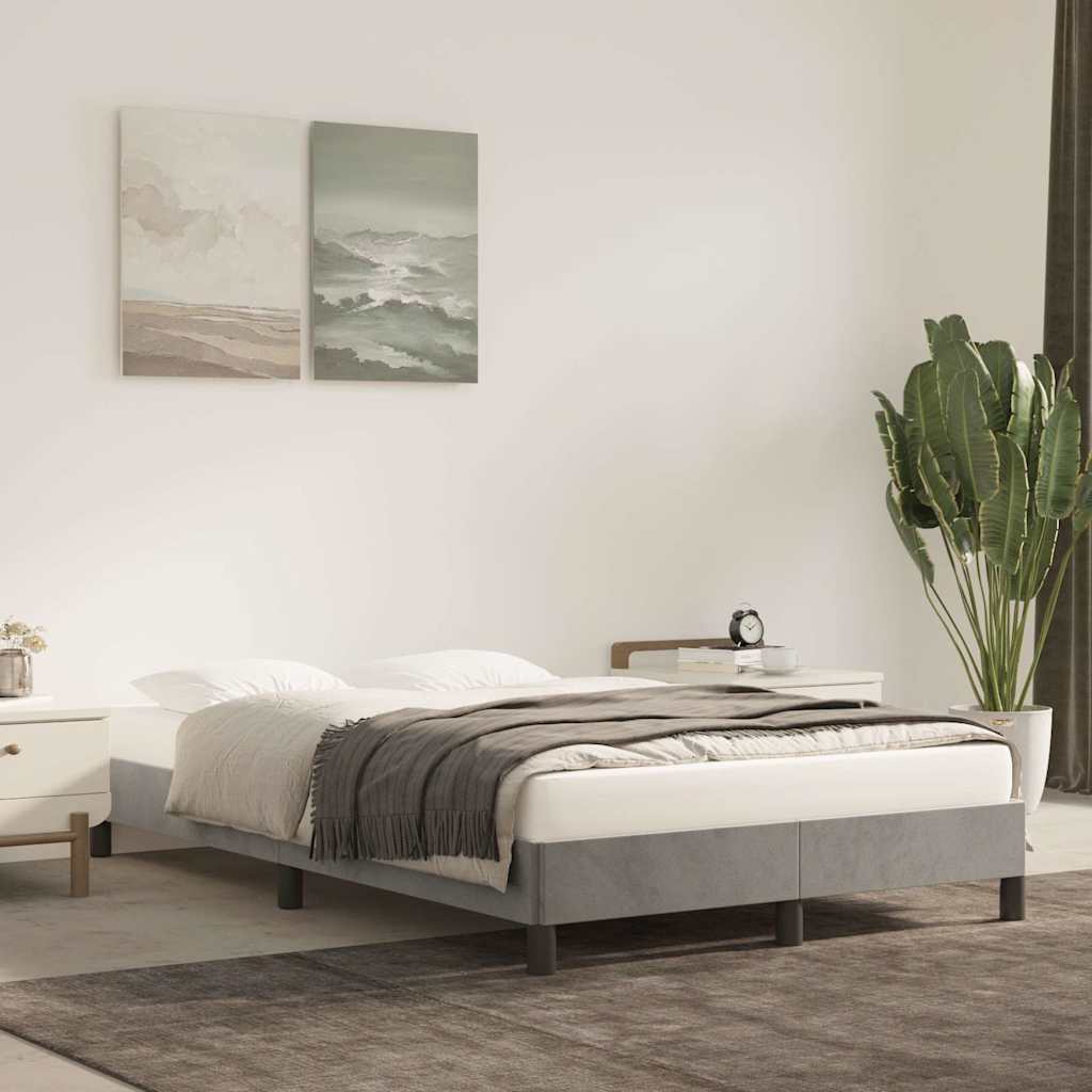 Vidaxl bedframe zonder matras 120x200 cm fluweel lichtgrijs