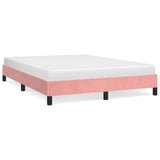 Vidaxl bedframe fluweel roze 140x190 cm