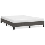 Vidaxl bedframe zonder matras 140x200 cm fluweel donkergrijs