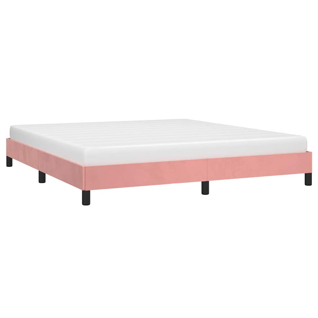 Vidaxl bedframe fluweel roze 160x200 cm