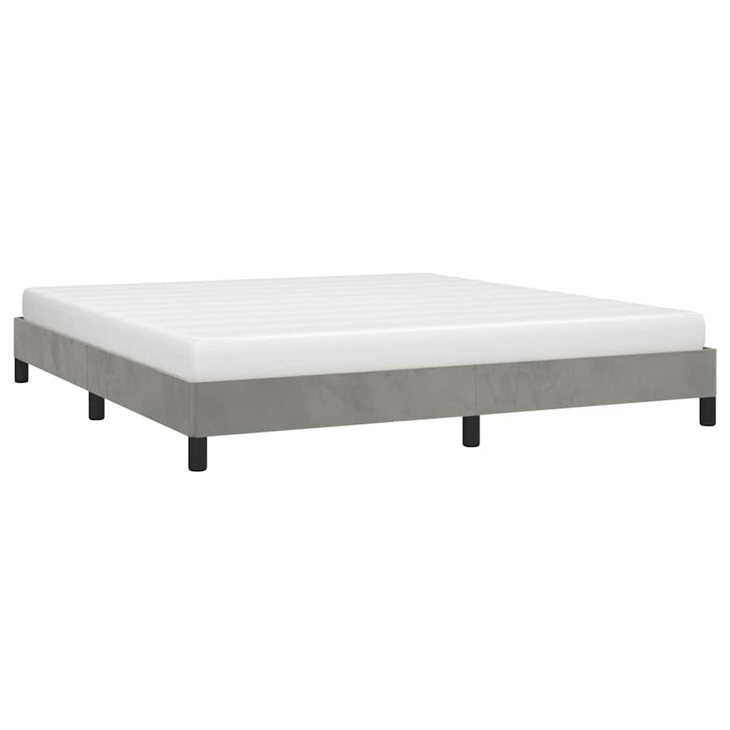Vidaxl bedframe zonder matras 180x200 cm fluweel lichtgrijs