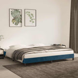 Vidaxl bedframe zonder matras 200x200 cm fluweel donkerblauw
