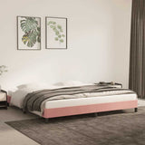 Vidaxl bedframe fluweel roze 200x200 cm