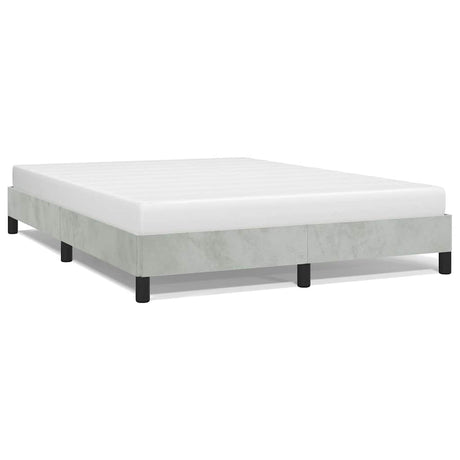 Vidaxl bedframe zonder matras lichtgrijs 137x190 cm volledig fluweel