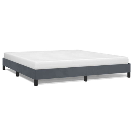 Vidaxl bedframe zonder matras donkergrijs 193x203 cm kingsize fluweel
