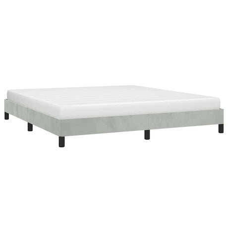 Vidaxl bedframe zonder matras lichtgrijs california king fluweel