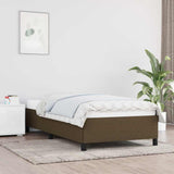 Vidaxl bedframe zonder matras 90x190 cm stof donkerbruin