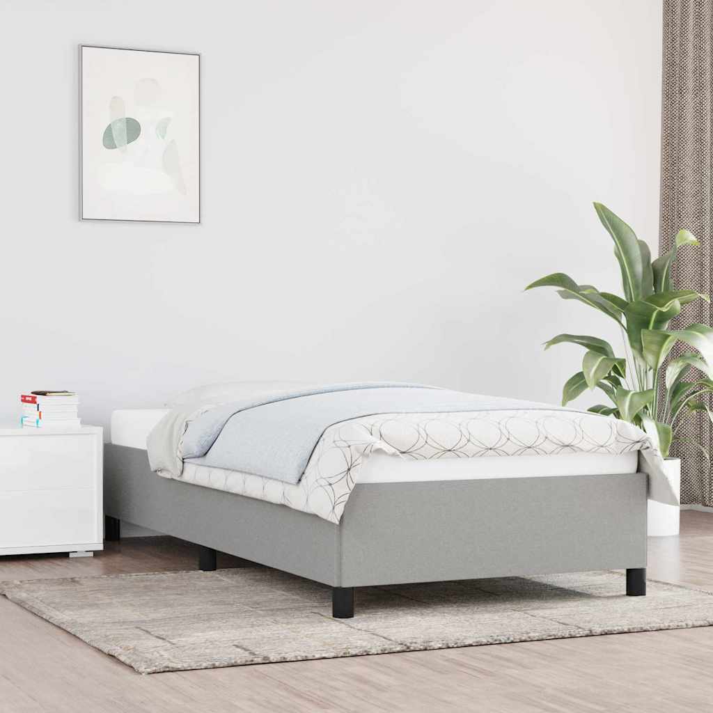 Vidaxl bedframe zonder matras 90x200 cm stof lichtgrijs