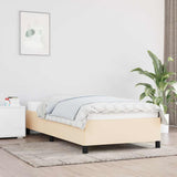 Vidaxl bedframe zonder matras 90x200 cm stof crèmekleurig