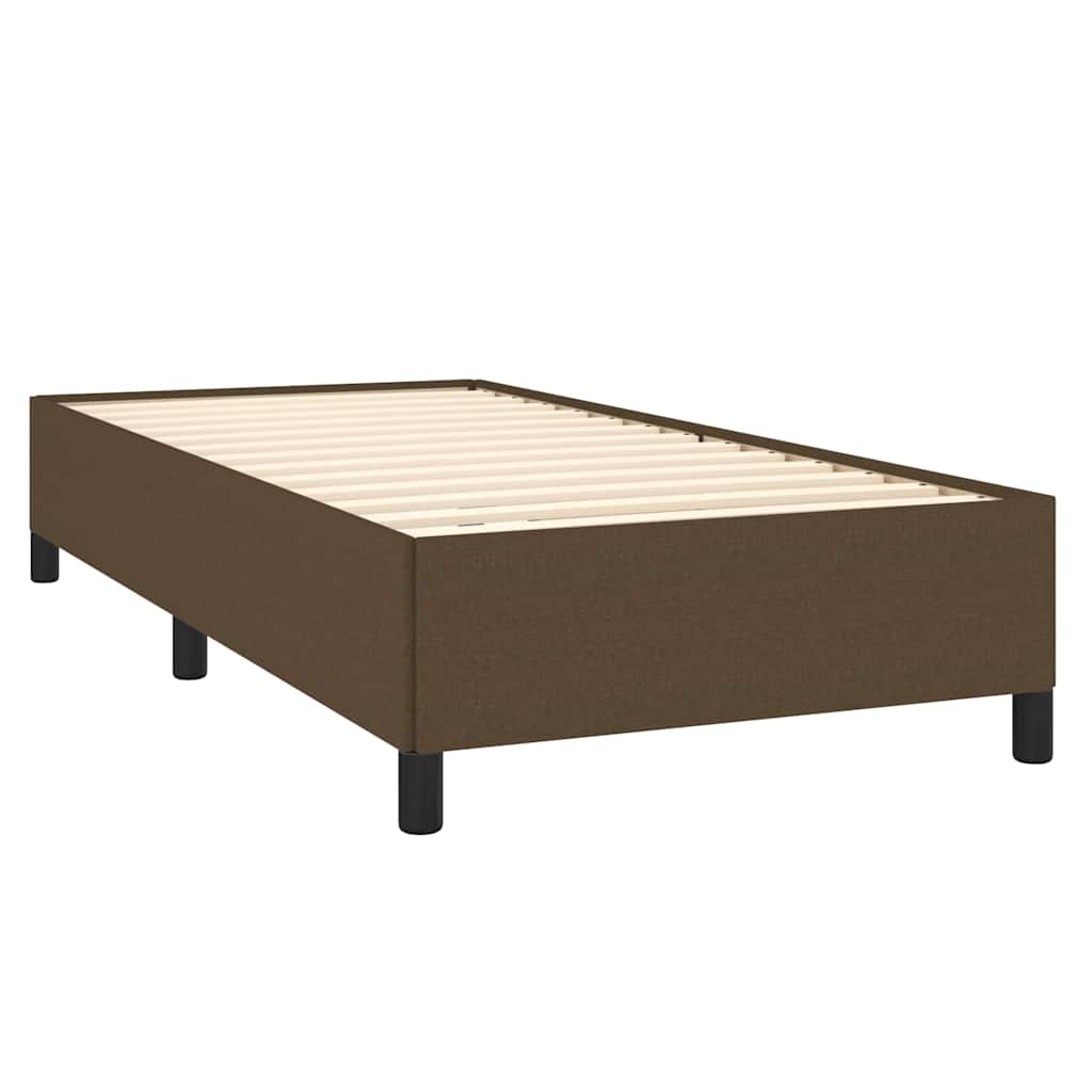 Vidaxl bedframe zonder matras 100x200 cm stof donkerbruin