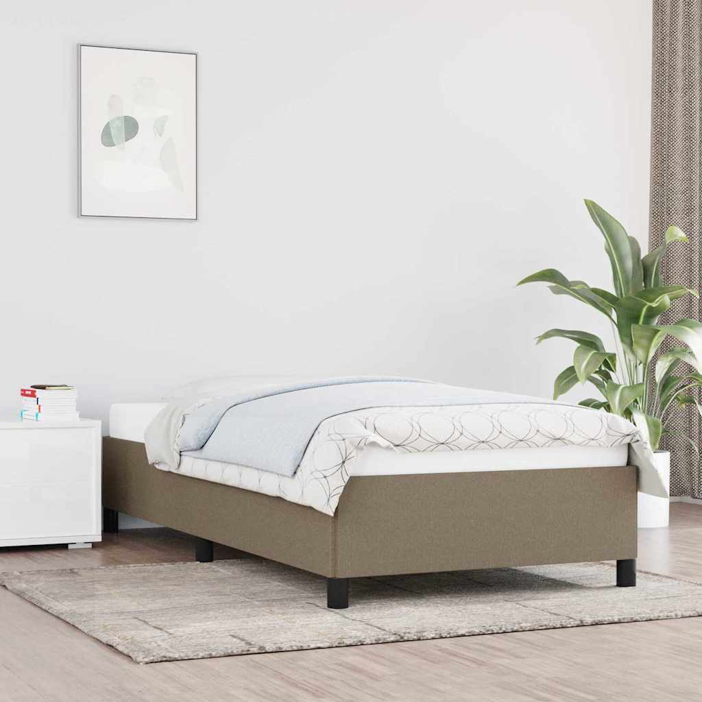 Vidaxl bedframe zonder matras 100x200 cm stof taupe