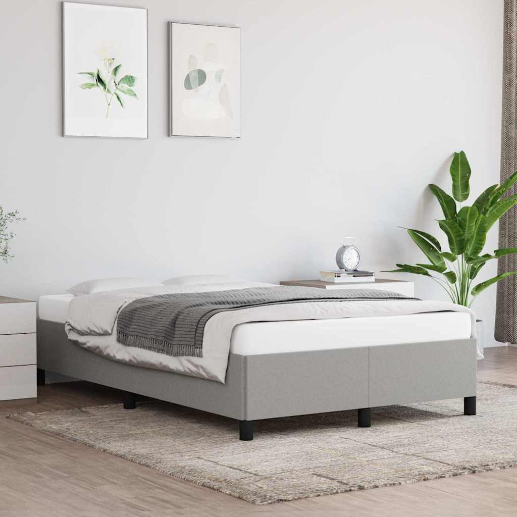 Vidaxl bedframe zonder matras 120x200 cm stof lichtgrijs