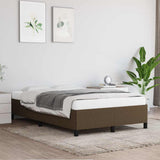 Vidaxl bedframe zonder matras 120x200 cm stof donkerbruin