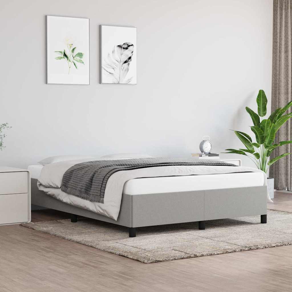 Vidaxl bedframe zonder matras stof lichtgrijs 140x190 cm