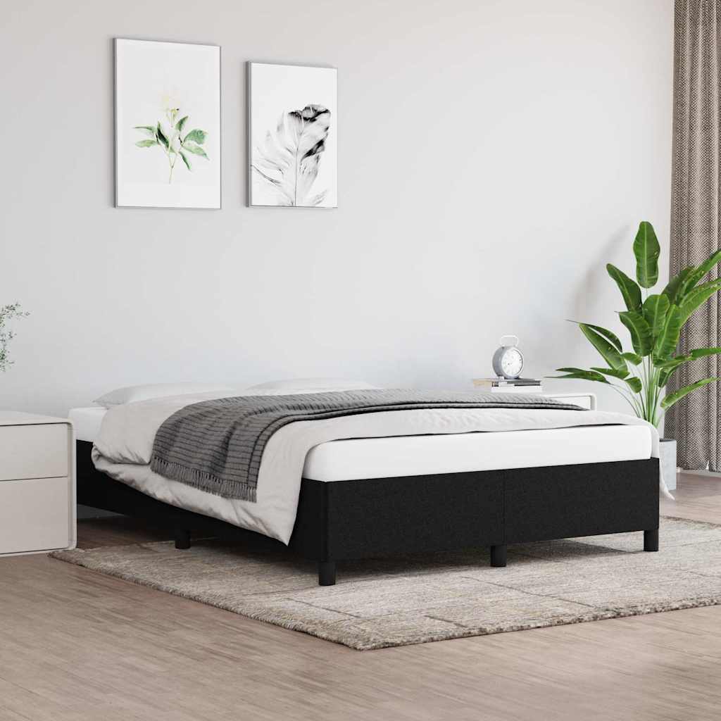 Vidaxl bedframe zonder matras stof zwart 140x190 cm