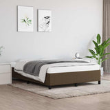 Vidaxl bedframe zonder matras stof donkerbruin 140x190 cm
