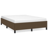 Vidaxl bedframe zonder matras stof donkerbruin 140x200 cm