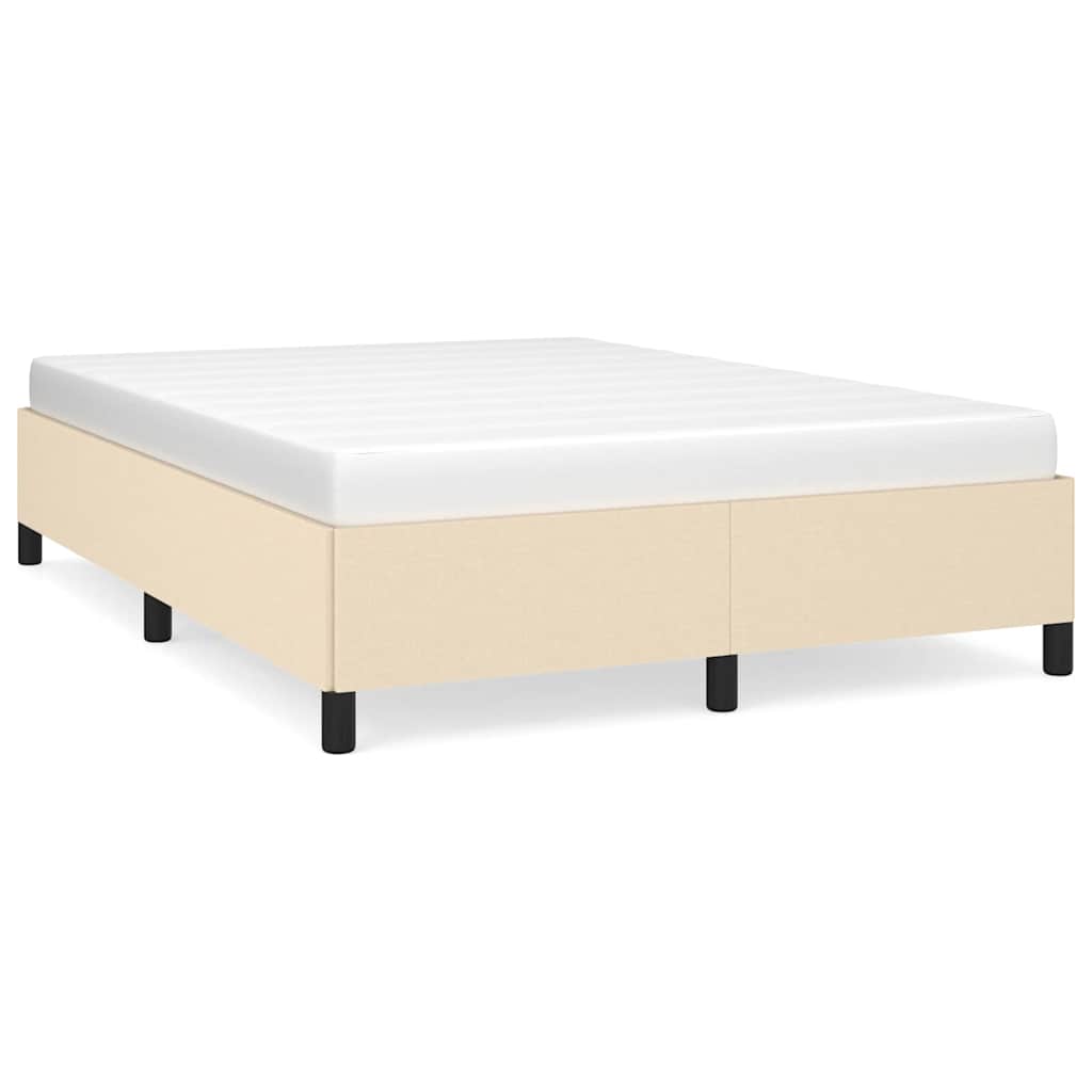 Vidaxl bedframe zonder matras stof crèmekleurig 140x200 cm