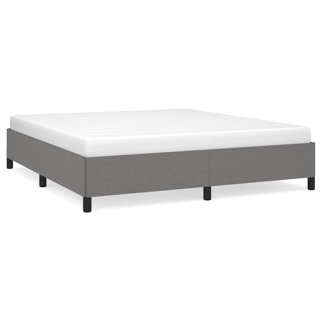 Vidaxl bedframe zonder matras stof donkergrijs 160x200 cm