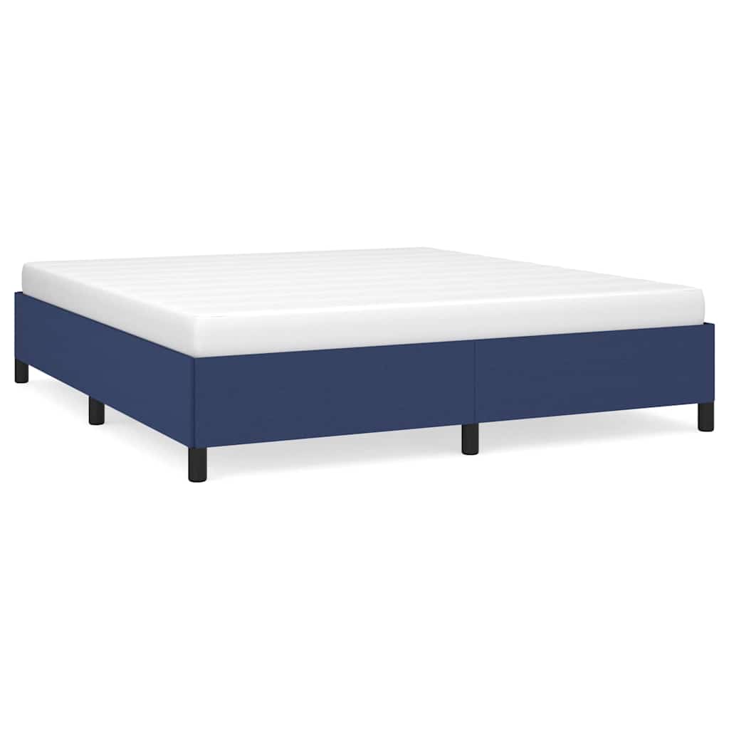 Vidaxl bedframe zonder matras stof blauw 160x200 cm