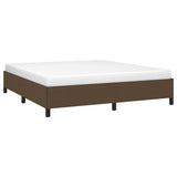 Vidaxl bedframe zonder matras stof donkerbruin 180x200 cm