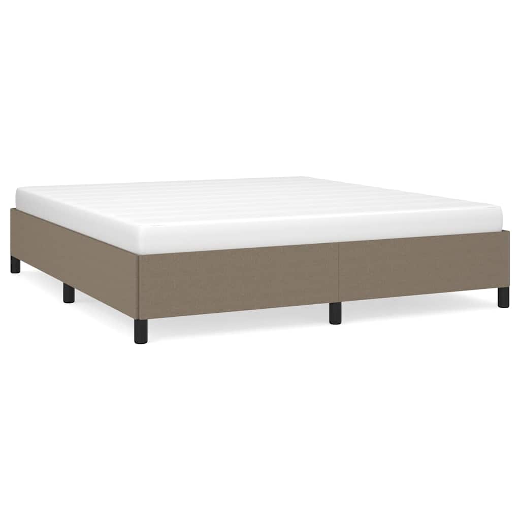 Vidaxl bedframe zonder matras stof taupe 180x200 cm