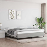 Vidaxl bedframe zonder matras stof lichtgrijs 200x200 cm