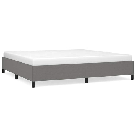 Vidaxl bedframe zonder matras stof donkergrijs 200x200 cm