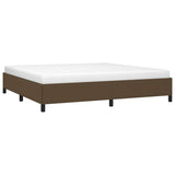 Vidaxl bedframe zonder matras stof donkerbruin 200x200 cm