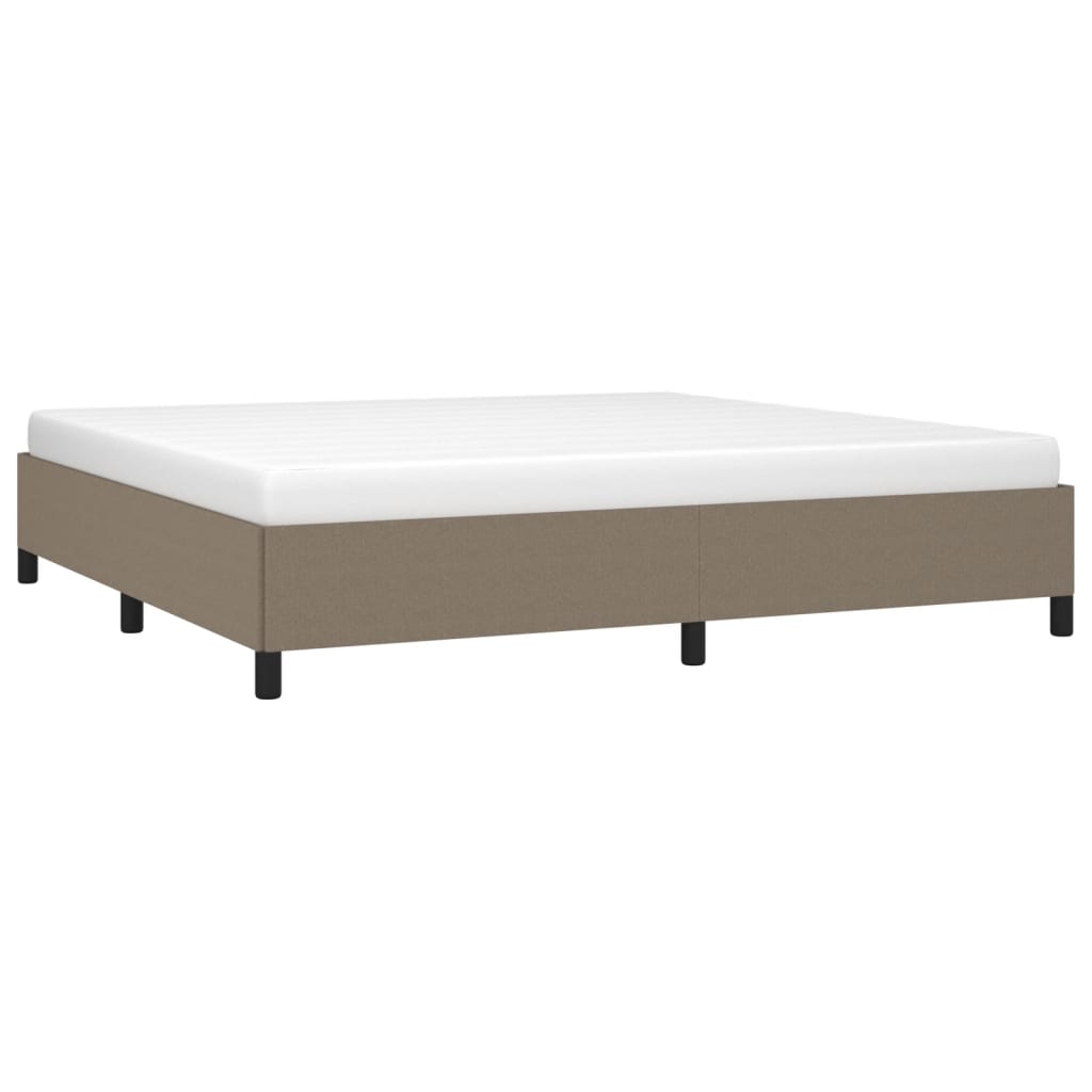 Vidaxl bedframe zonder matras stof taupe 200x200 cm