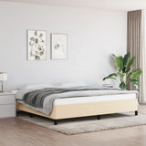 Vidaxl bedframe zonder matras stof crèmekleurig 200x200 cm