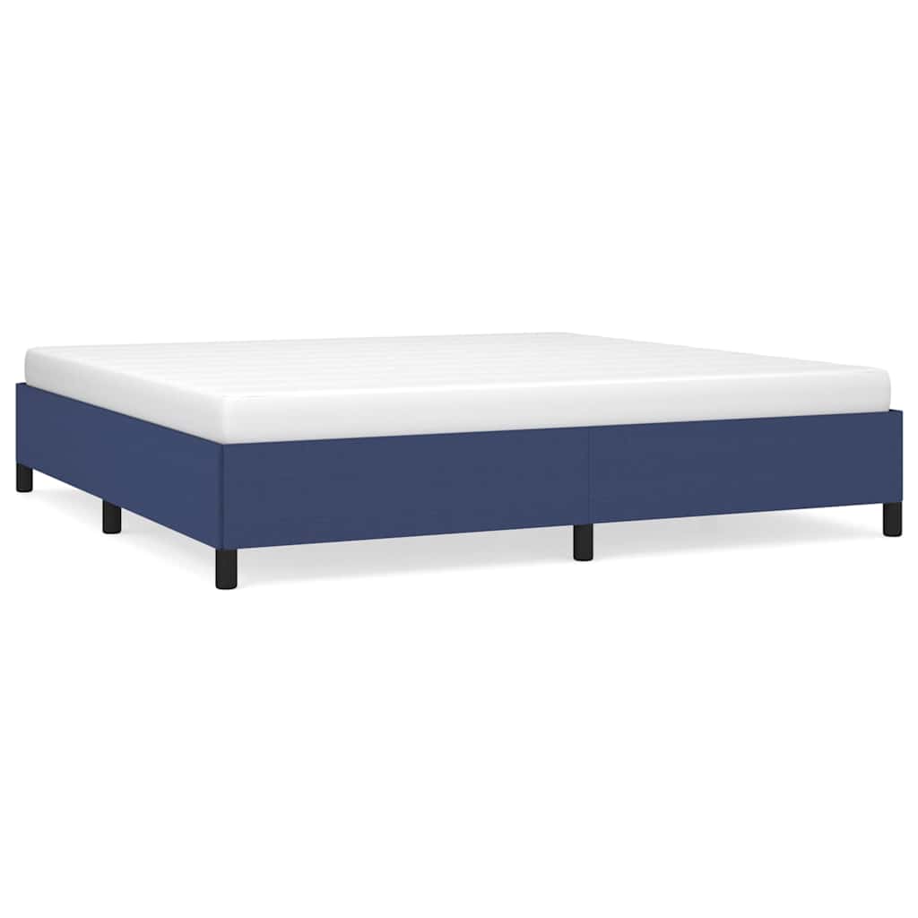 Vidaxl bedframe zonder matras stof blauw 200x200 cm