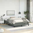 Vidaxl bedframe zonder matras donkergrijs 137x190 cm stof
