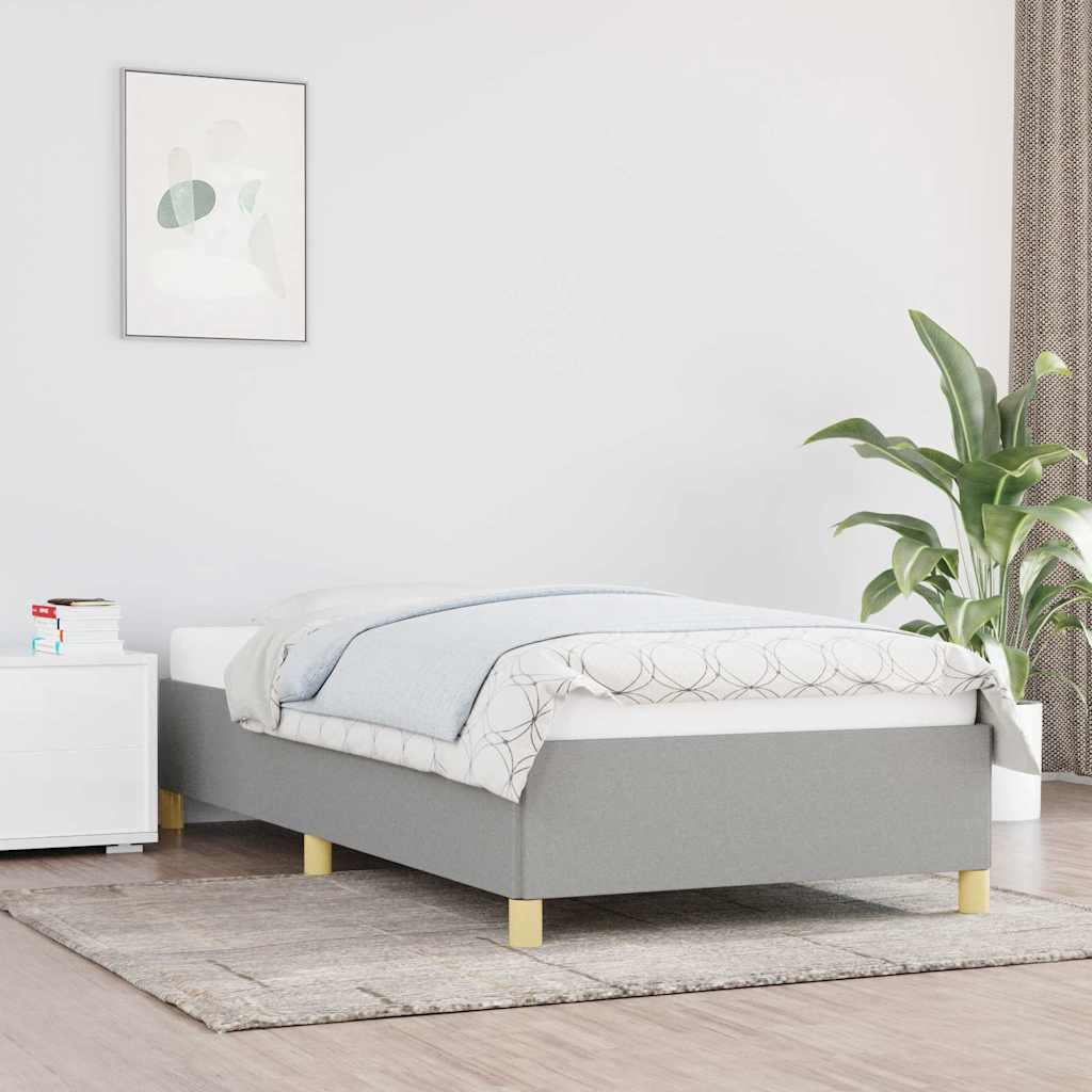 Vidaxl bedframe zonder matras 90x190 cm stof lichtgrijs