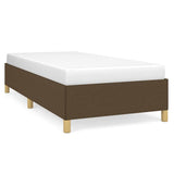 Vidaxl bedframe zonder matras 90x190 cm stof donkerbruin