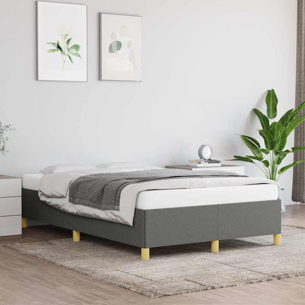 Vidaxl bedframe zonder matras 120x200 cm stof donkergrijs