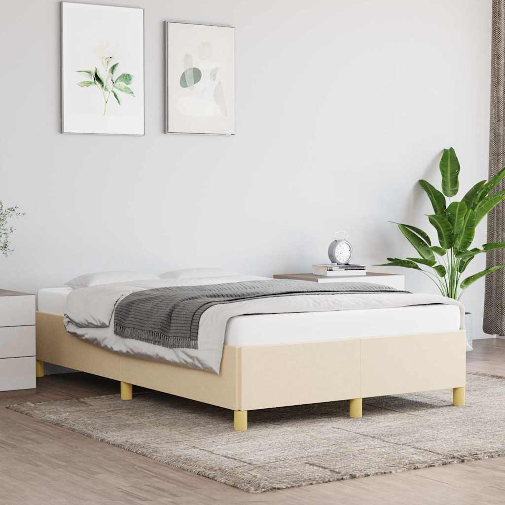 Vidaxl bedframe zonder matras 120x200 cm stof crèmekleurig
