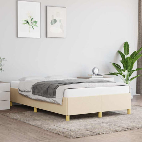 Vidaxl bedframe zonder matras 120x200 cm stof crèmekleurig