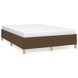 Vidaxl bedframe zonder matras stof donkerbruin 140x190 cm
