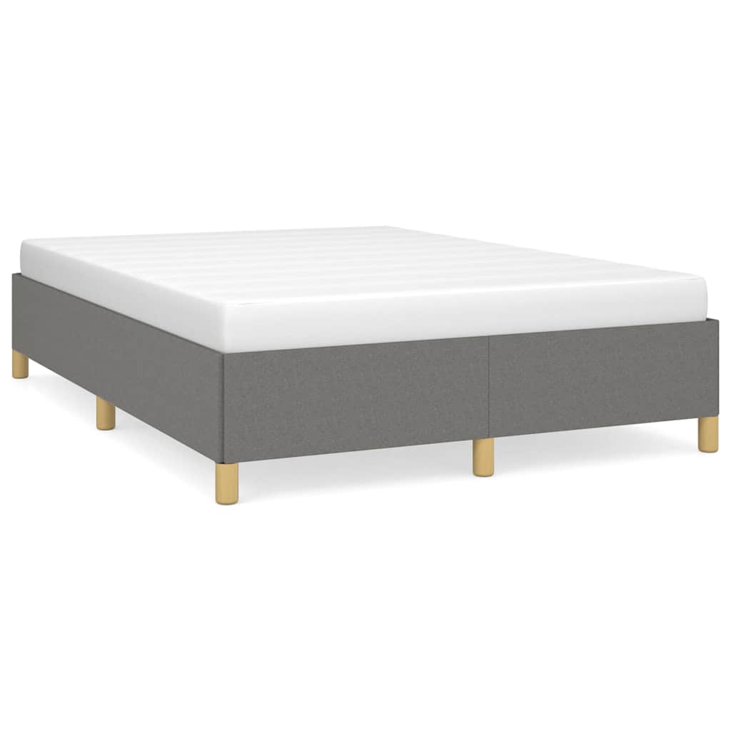 Vidaxl bedframe zonder matras stof donkergrijs 140x200 cm
