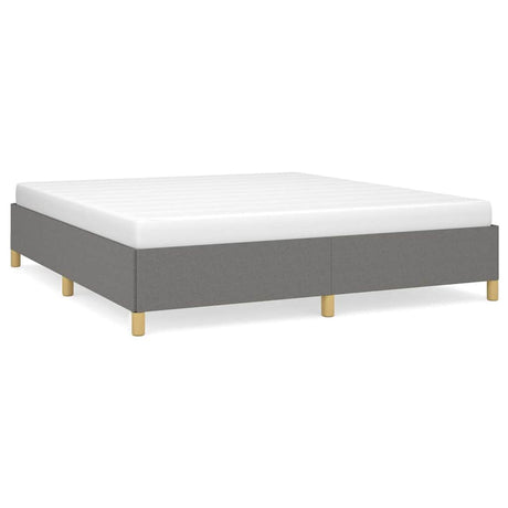 Vidaxl bedframe zonder matras stof donkergrijs 160x200 cm